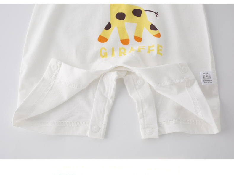 Bộ áo liền quần tay ngắn chất liệu 100% cotton thời trang mùa hè cho bé