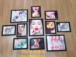 Bộ 11 tranh spa nail mi