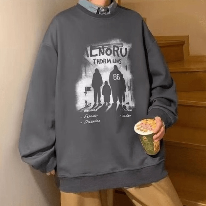 Áo Sweater In Chữ Phong Cách Hiphop Đường Phố Cho Nam