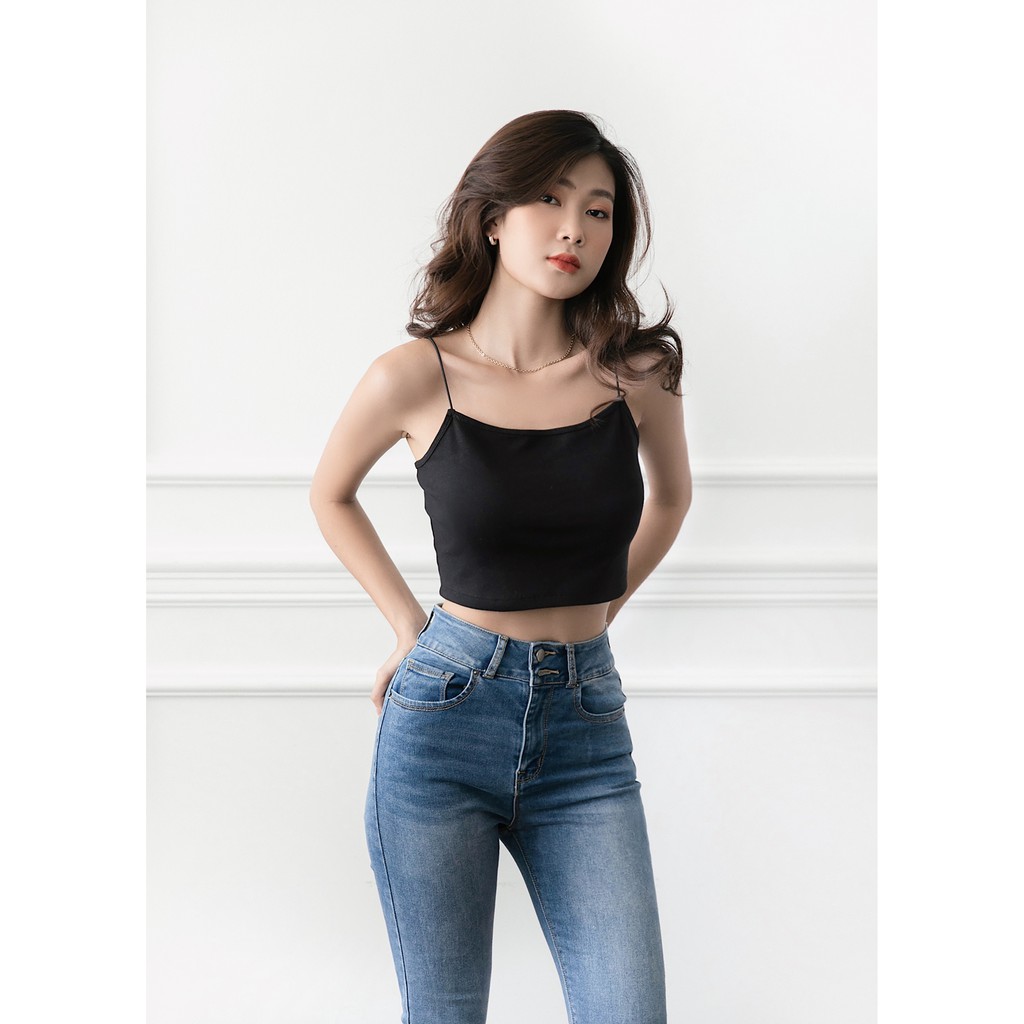 Quần jeans skinny đáy cao 2 nút MIEU - HMR17