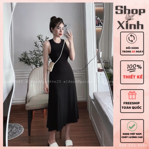 Đầm Maxi Dáng Suông Basic, Váy Balo Maxi Basic Dáng Suông Chất Cotton Lụa Siêu Mát V16 | BigBuy360 - bigbuy360.vn