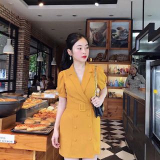 Đầm cổ vest