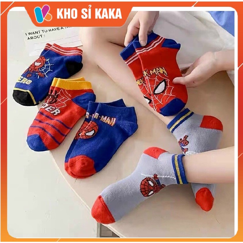 Combo set 5 Đôi tất siêu nhân cho bé 1-12 tuổi