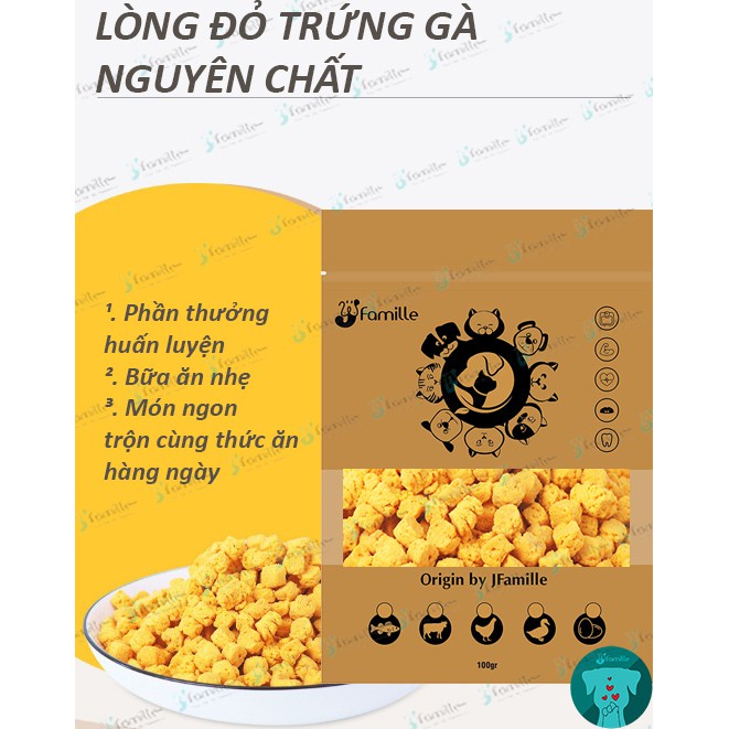 [GIÚP MƯỢT LÔNG]Petsnack JFamille, Bim Bim Lòng Đỏ Trứng, Bổ Sung Lecithin, Giảm Lông Xơ Rối, Cải Thiện Vấn Đề Về Da.