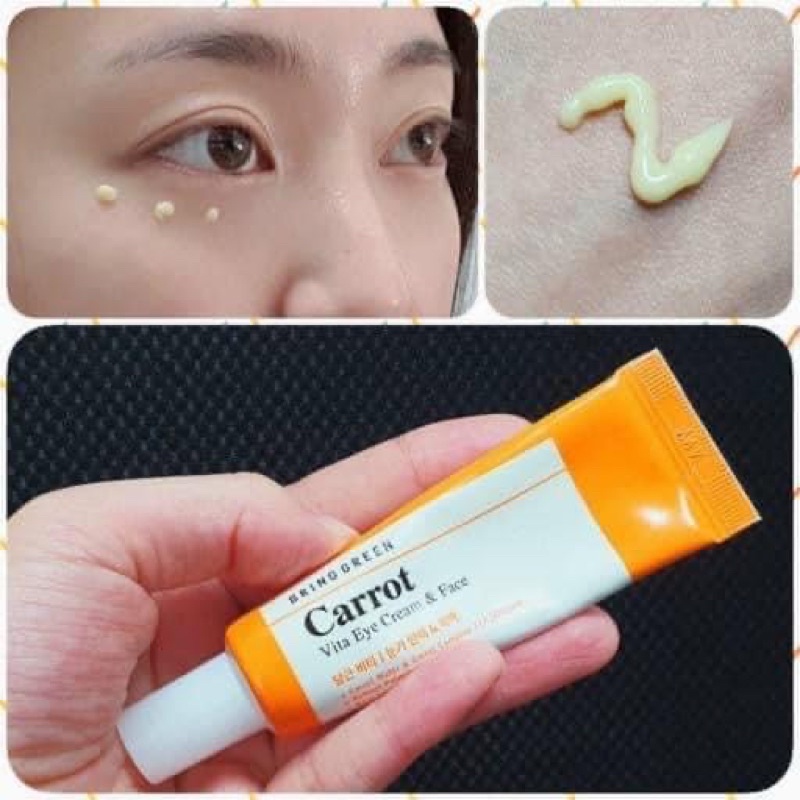 Kem Dưỡng Mặt Và Vùng Mắt Làm Sáng Ngăn Ngừa Lão Hóa Bring Green Carrot Vita Eye Cream & Face