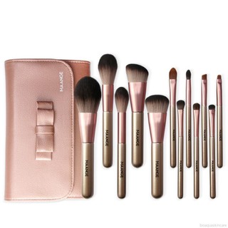 Ukiss maange 12pcs fashion new style nylon hair foundation makeup brushes tools with bag