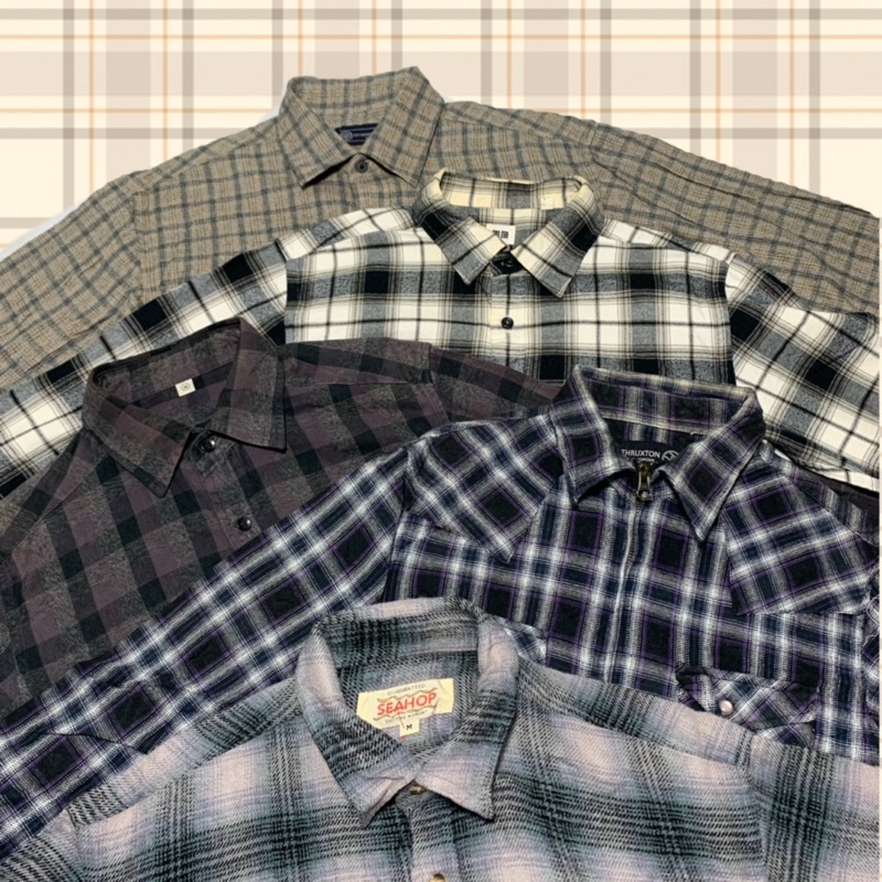 Áo sơ mi flannel 2hand unisex nam nữ