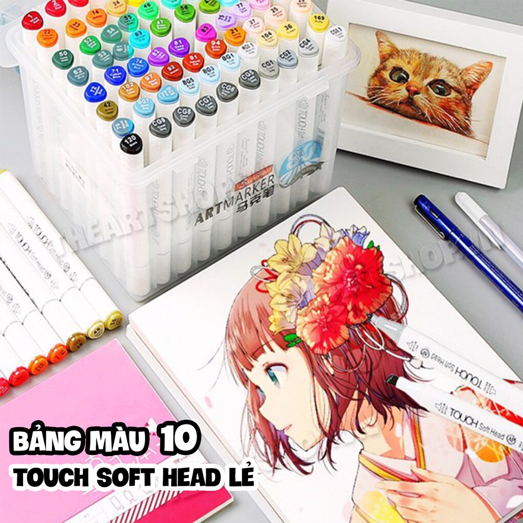 (P10) Bút marker SUPERIOR Touch Soft Head 218 màu (Bán lẻ)