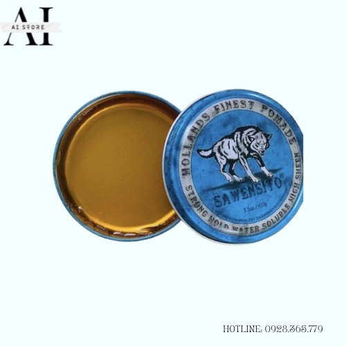 Sáp vuốt tóc SAWENSITO SÓI XANH BLUE 100gr tạo kiểu giữ nếp cho tóc. HÀNG CHÍNH HÃNG. AI Store