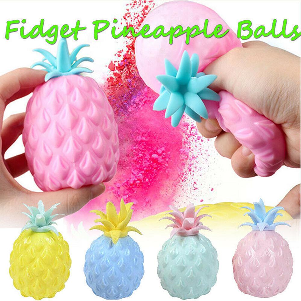 LUOL 1 Đồ Chơi Fidget Spinner HìNh Quả DứA BằNg Cao Su, GiúP GiảM Stress