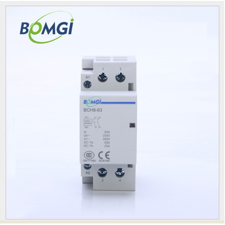 Khởi động từ BOMGI BCH8-32A/2P/220v làm tiếp điểm phụ cho công tắc hẹn giờ, công tắc điều khiển từ xa, công tắc wif