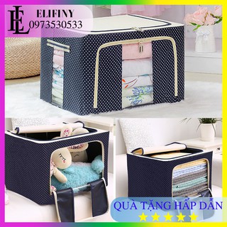 Túi Vải Khung Thép Chống Nước Cao Cấp Đựng Quần Áo Chăn Màn Chống Bụi Ẩm Mốc Tiện Dụng