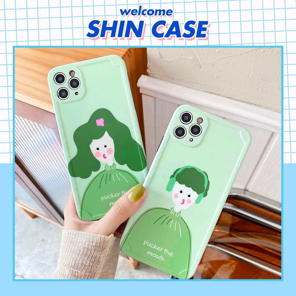Ốp lưng iphone Trà Xanh IMD dày viền nổi 5/5s/6/6plus/6s/6splus/7/7plus/8/8plus/x/xs/11/12/pro/max/plus/promax | BigBuy360 - bigbuy360.vn