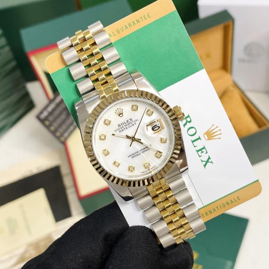 Đồng hồ nam Rolex máy cơ dây kim loại mặt tròn viền băm cao cấp bảo hành 12m DH561 phukien62