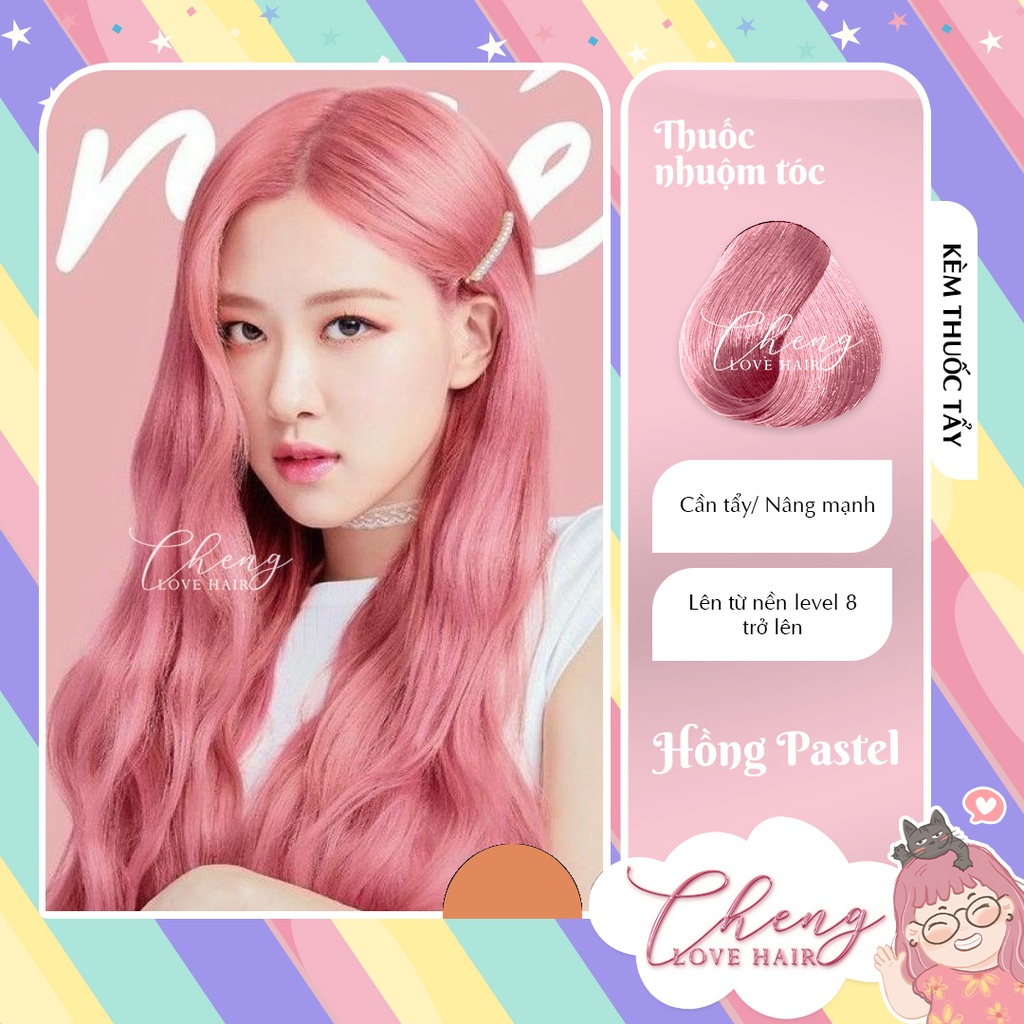 Thuốc Nhuộm Tóc Màu HỒNG PASTEL Kèm Tẩy | Chenglovehair, Chenglovehairs