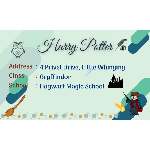 40 miếng dán tên phim Harry Potter 3x5cm