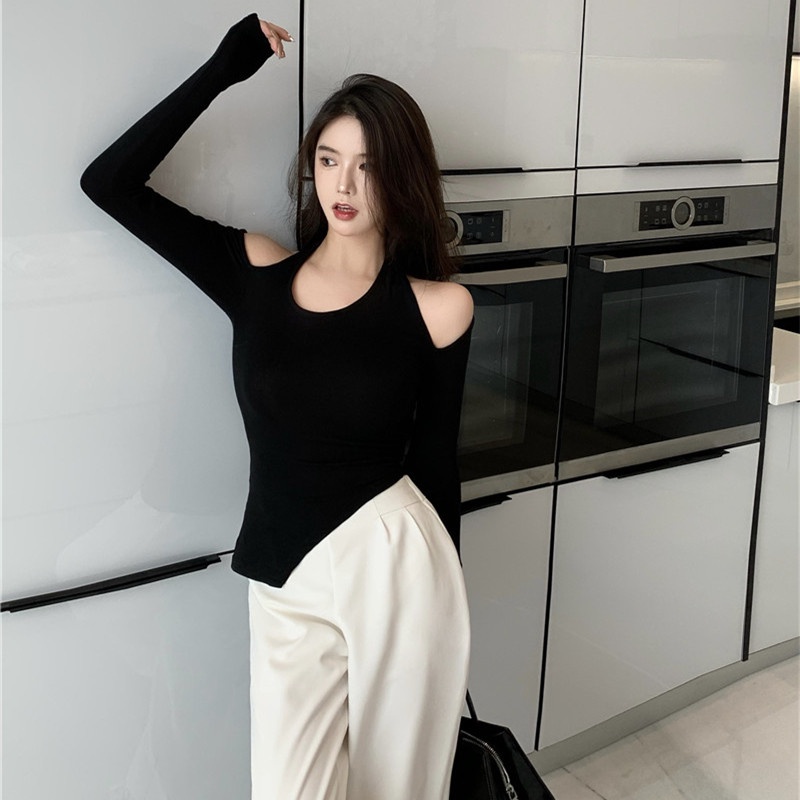 Áo kiểu tay dài hở vai thiết kế trẻ trung thời trang cho nữ