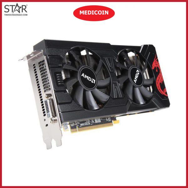 [ MediCoin ] - VGA Power Color RX570 4G D5 Red Dragon 2 Fan - BH 5 năm