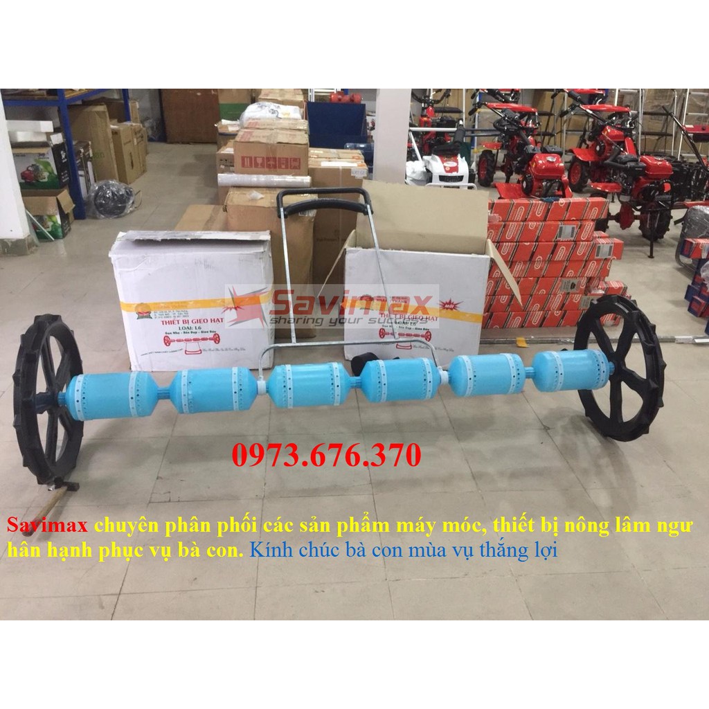 Máy gieo hạt thẳng hàng 6 trống, máy xạ lúa kéo tay