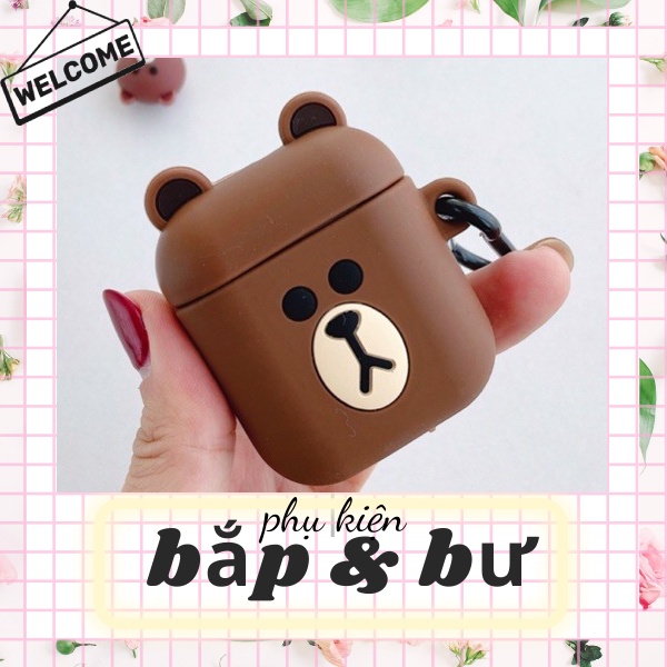 Vỏ bảo vệ bao đựng tai nghe Airpod 1/Airpod 2-Mã ốp sừng aaa
