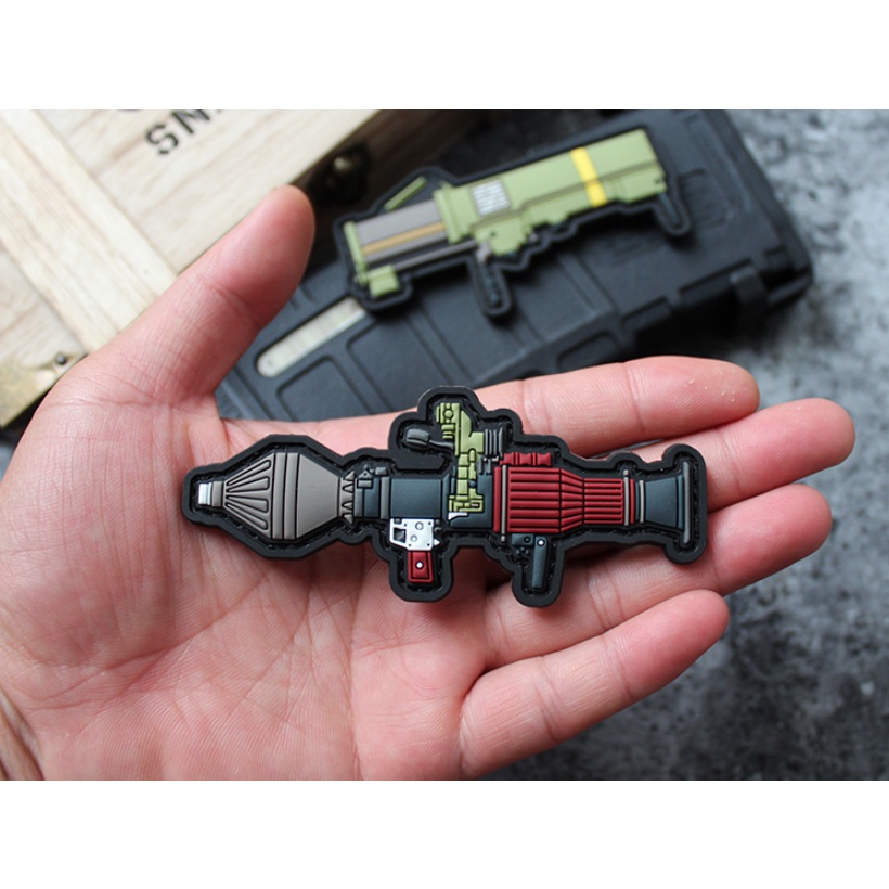 Patch_velcro dán súng_tên lửa vác vai gắn ba lô, nón , quần áo , túi xách