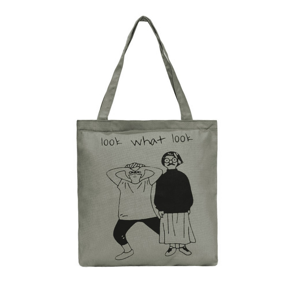 [Hình Thật] Túi Vải Tote Look What Look Chất Dày Dặn