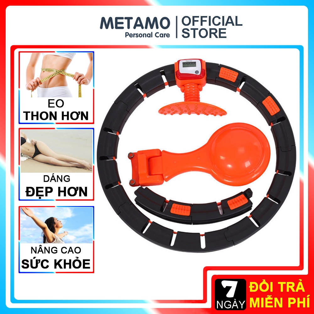 Vòng lắc eo giảm mỡ tự động thông minh 360 tự đếm vòng METAMO, vong lac eo đốt mỡ thừa hiệu quả, săn chắc cơ thể