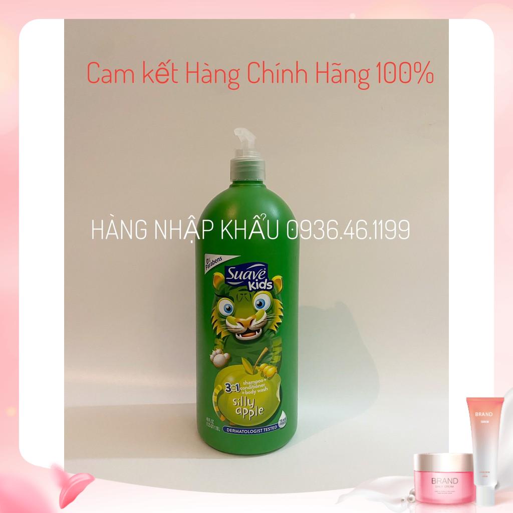 Sữa tắm gội trẻ em SuaveKids 3in1 chai to 1180ml hàng Mỹ