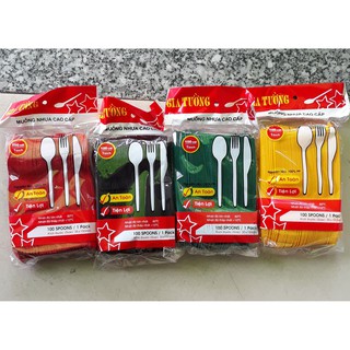 100 Cái Muỗng Nhựa Gia Tường