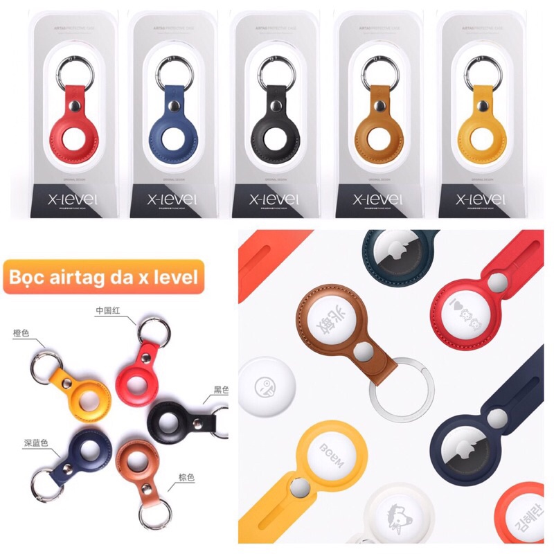 🌟 🌟Phụ kiện Bao da táo tag x level da,Silicon Siêu Mỏng Bảo Vệ Cho Thiết Bị định vị ko dây