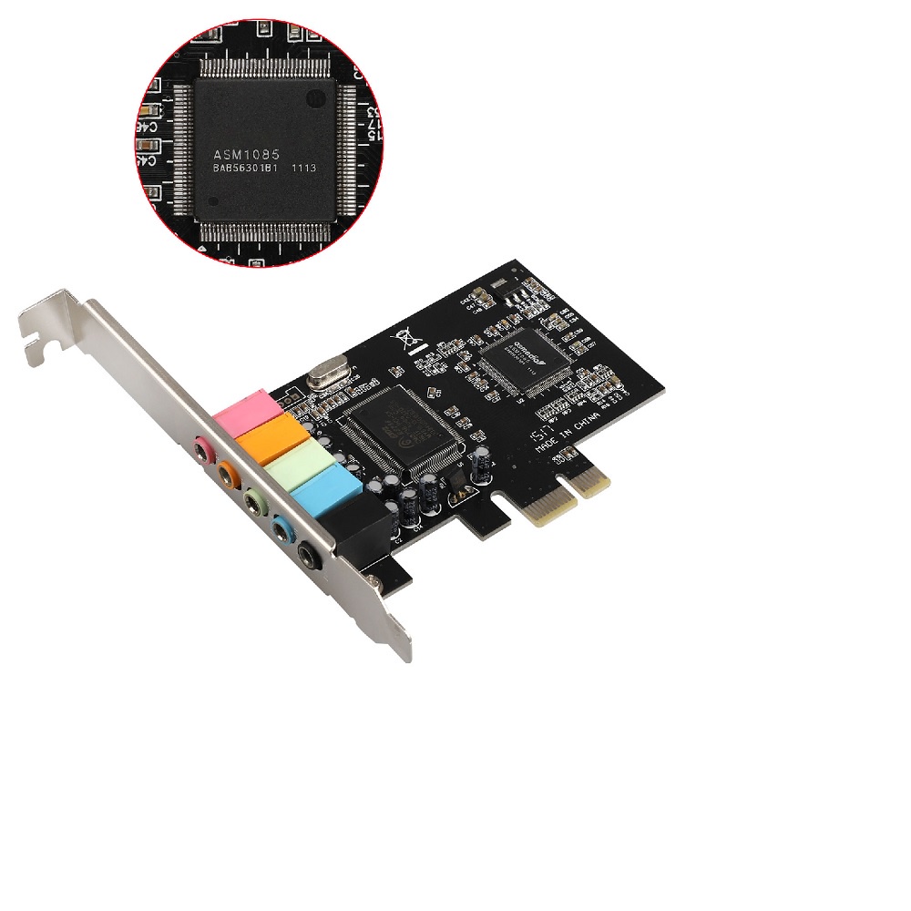 Card PCI Express to Sound 5.1 Âm Thanh Vòm 5 Cổng Cho Máy Tính Để Bàn