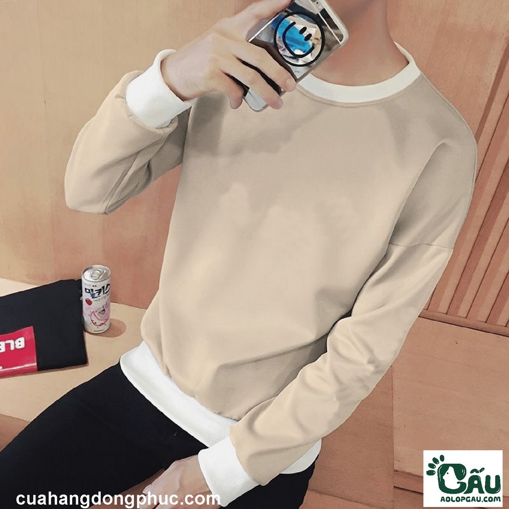 Áo sweater GẤU 194 vải thu đông co dãn, dày dặn mềm mịn form rộng phong cách Unisex - SW Morning | BigBuy360 - bigbuy360.vn