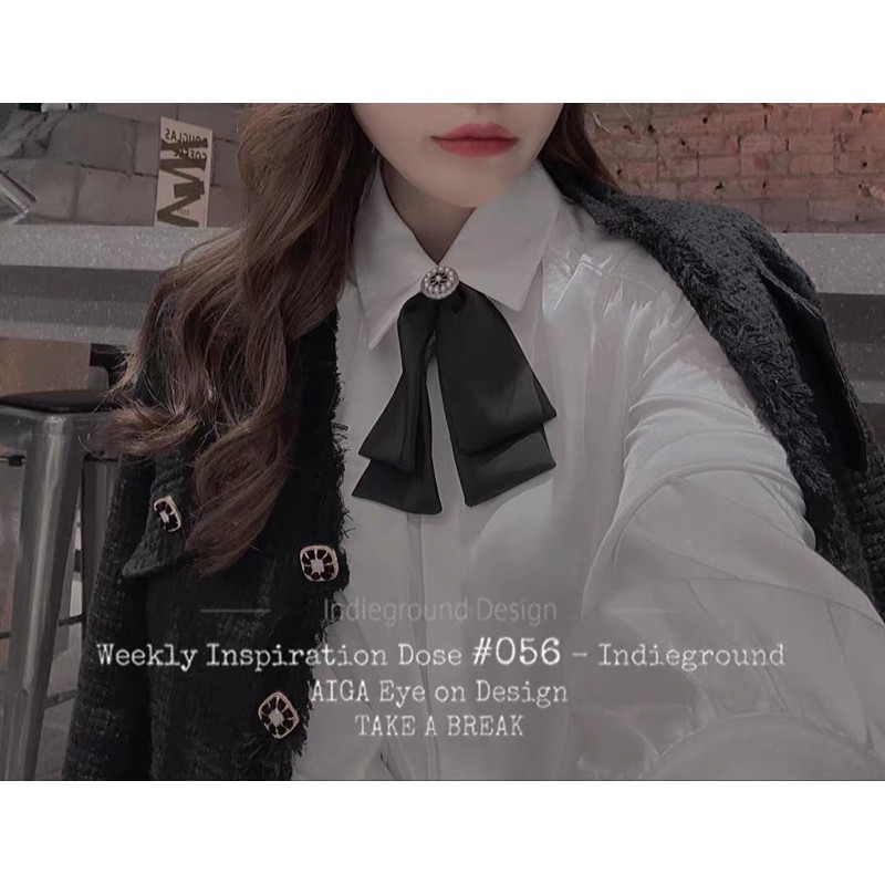 Áo sơ mi kiểu tiểu thư basic kèm tag mặc trong vest/áo dạ/ cực sang chảnh lụa cúc đá sáng công sở thư ký MC