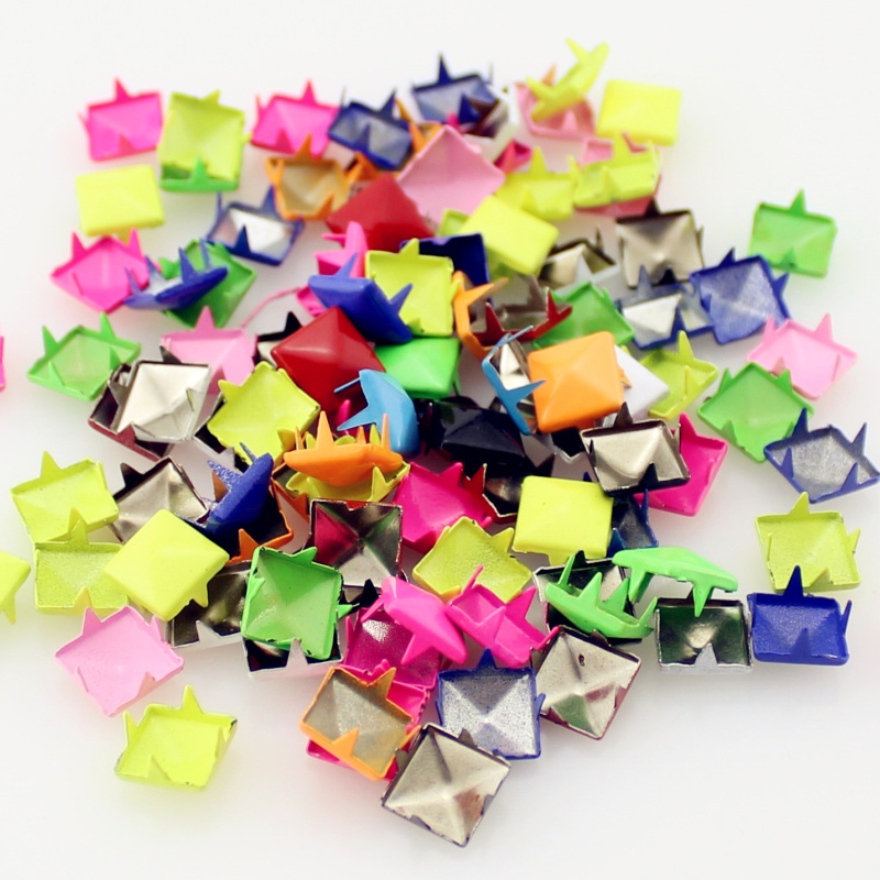 Bộ 100 Đinh Tán Kim Loại 9mm Nhiều Màu Sắc