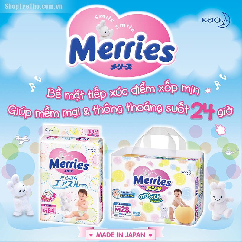 BỈM MERRIS DÁN / QUẦN NHẬP KHẨU CHÍNH HÃNG NEWBORN/S82/S62/M64/M58/L54/L44/XL38