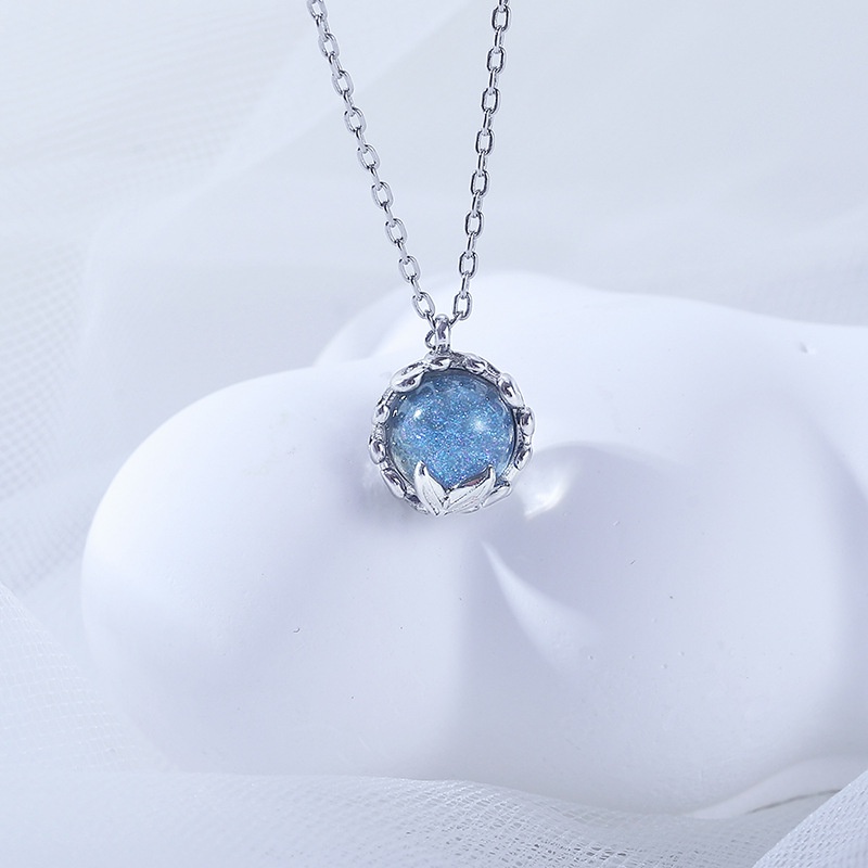 Thiết kế sang trọng Vòng cổ hình giọt nước màu xanh da trời cho nữ