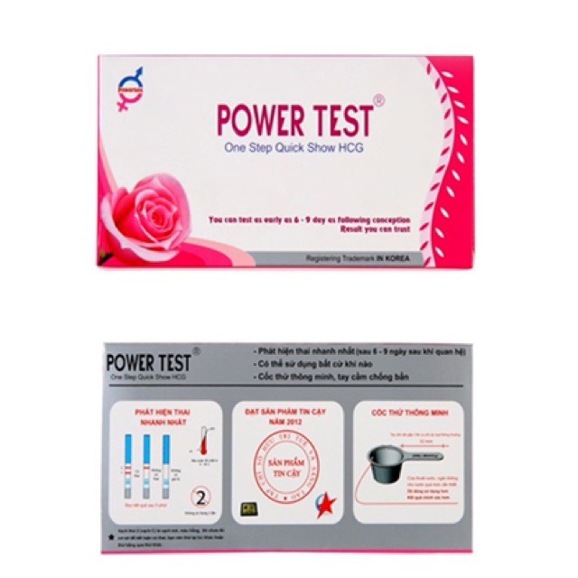 QUE THỬ THAI POWER TEST CHO KẾT QUẢ NHANH VÀ CHÍNH XÁC 4-6 NGÀY