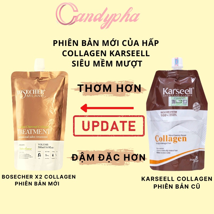 Ủ Tóc Collagen Bosecher 500ML | Dầu Hấp Ủ Xả Tóc Collagen Bosecher Bản Cải Tiến Của Kem Ủ Tóc Collagen KARSEELL