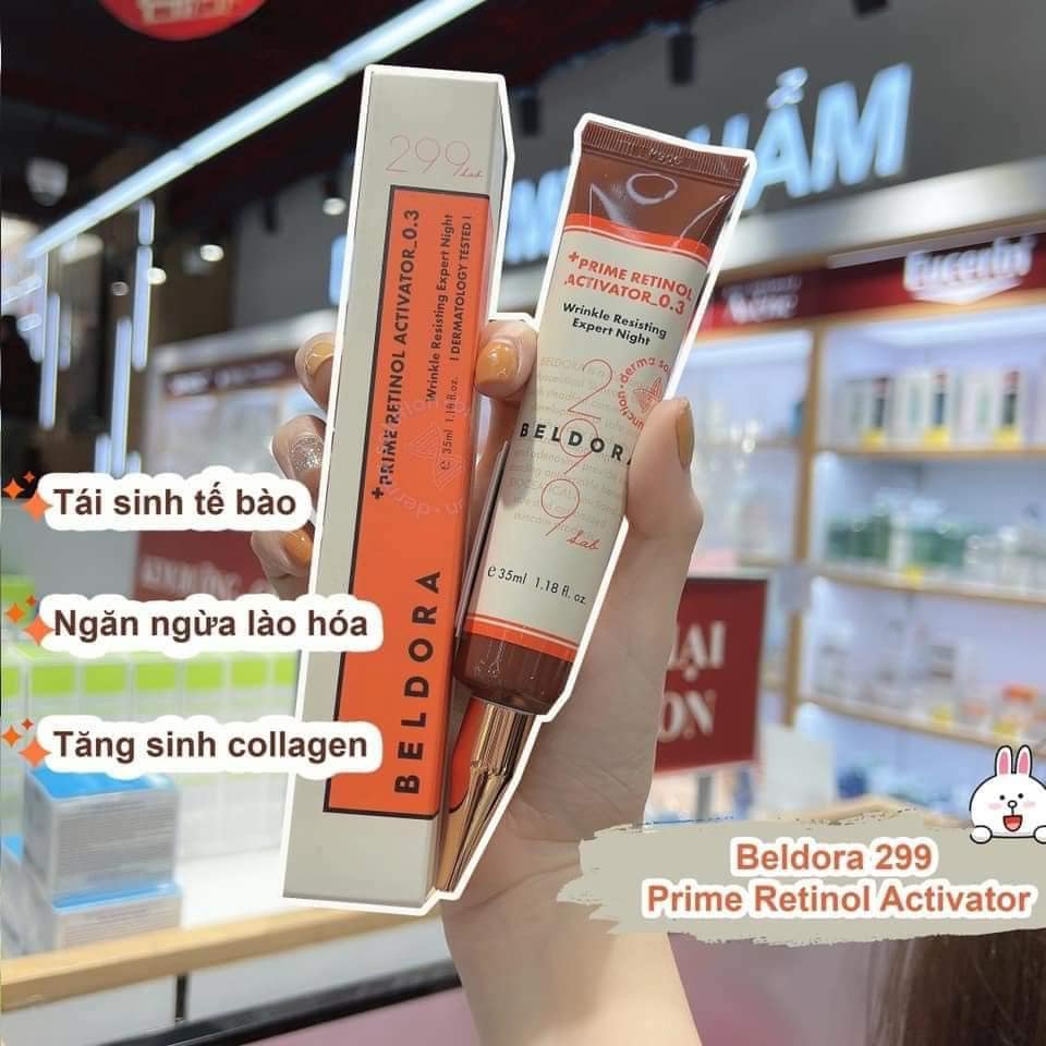 Kem Dưỡng Retinol 0.3/ Retinol 1.0 Căng Bóng, Tái Sinh Làn Da Beldora 299 Prime Retinol Activator 35ml