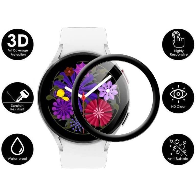 1 Kính Cường Lực Cong 3D Bảo Vệ Màn Hình Chống Trầy Cho Đồng Hồ Thông Minh Samsung Galaxy Watch 5 40 44mm