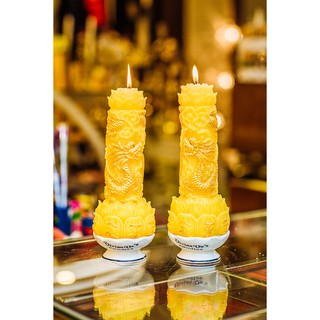 Bộ Nến trụ rồng sen 30 (1 đôi trụ rồng sen )