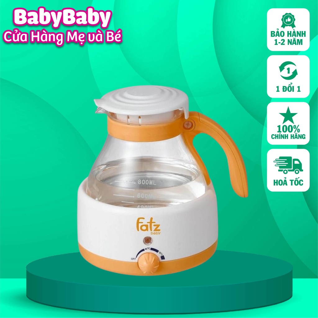 Máy hâm nước pha sữa 800ml Fatzbaby FB3004SL / FB3005SL có đồng hồ đo nhiệt độ