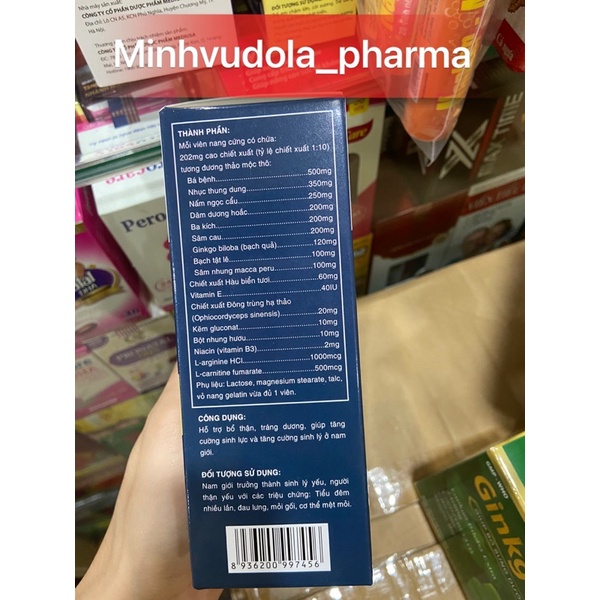 Viên bổ thận Hàu Biển Sâm Cau