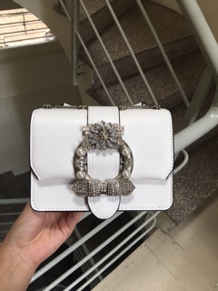 Túi nắp đính ngọc size 18