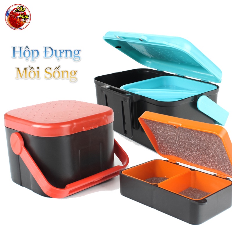 Hộp Đựng Mồi Sống Câu Cá, Tiện Lợi Chất Liệu Nhựa Dẻo Không Độc Hại