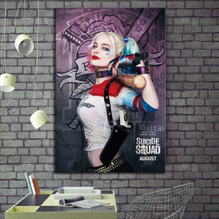 Tranh Treo Tường Khung Gỗ Họa Tiết harley quinn Độc Đáo Trang Trí Nội Thất