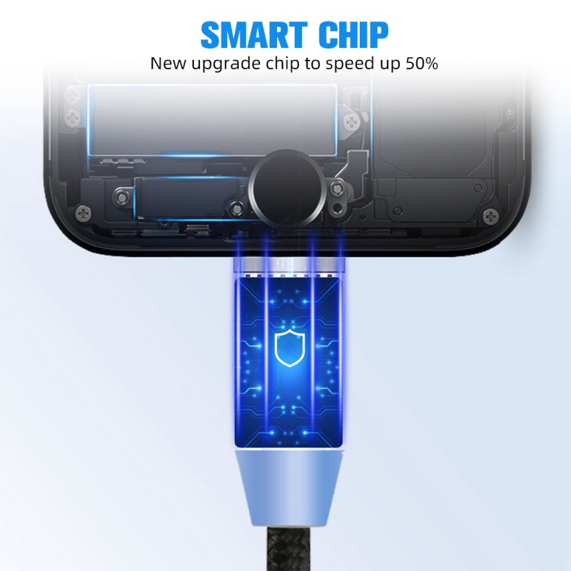 Cáp Sạc Nam Châm 3a Cho Iphone Ios / Android Micro