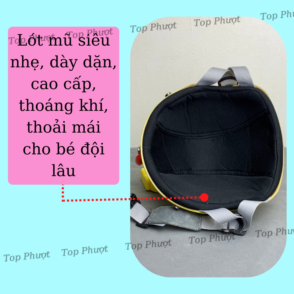 Mũ bảo hiểm trẻ em khủng long siêu nhẹ cho bé từ 1 - 8 tuổi Xpro