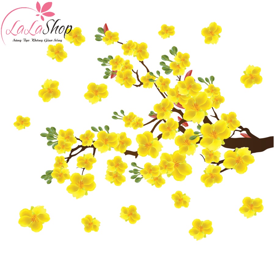 Decal dán kính và dán tường cao cấp trang trí tết Happy New Year giá rẻ siêu đẹp - Decal trang trí tết màu sắc nét