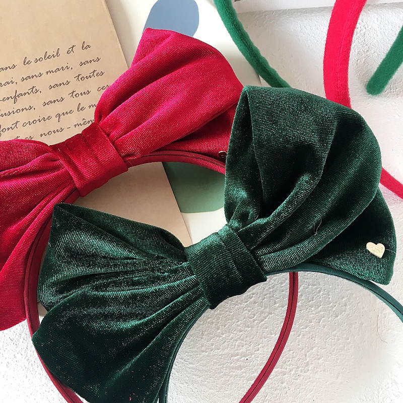 Băng Đô Nhung Thắt Nơ Thời Trang Mới Cho Bé Gái